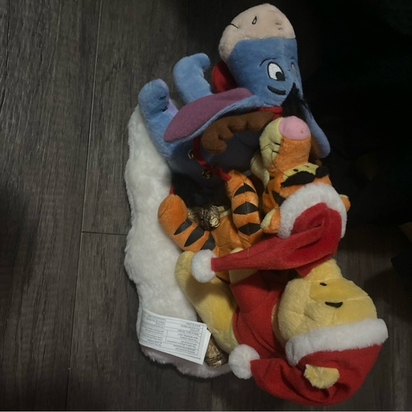 Gemmy Industries Corp. Winnie-The-Pooh, Tigger, Eeyore Plush Singing Sleigh Toy - Picture 3 of 3